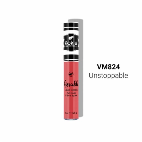 Kokie Professional Kissable Liquid Lipstick Rich Matte Finish Unstoppable VM824 Perspective: front