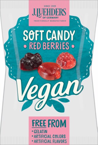 J. Luehders Vegan Red Berries Soft Candy Perspective: front