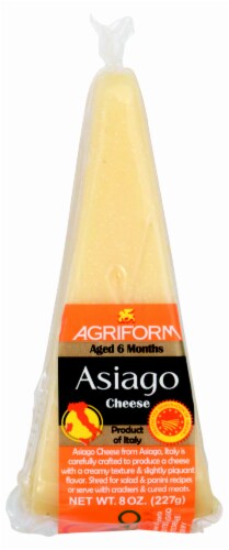 Agriform Asiago 6 Months Aged Cheese Perspective: front