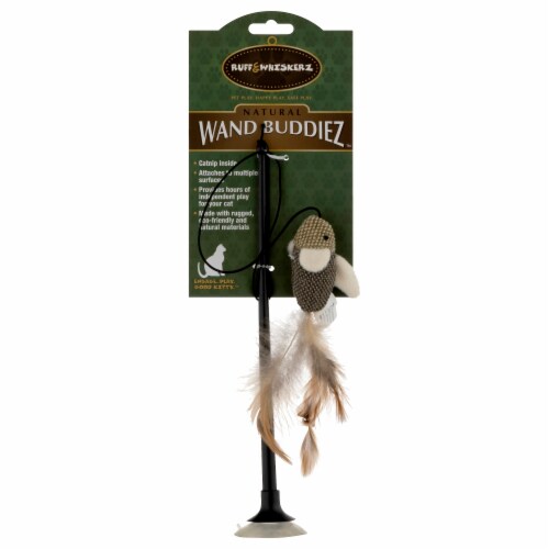 Ruff & Whiskerz Natural Wand Buddies Cat Toy Perspective: front