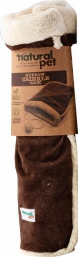 Natural Pet Crinkle Burrow Sack Cat Toy Perspective: front