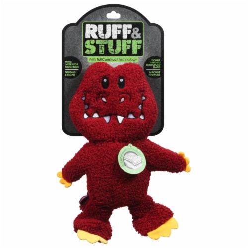 Ruff & Stuff Large Dino Dog Toy Perspective: front