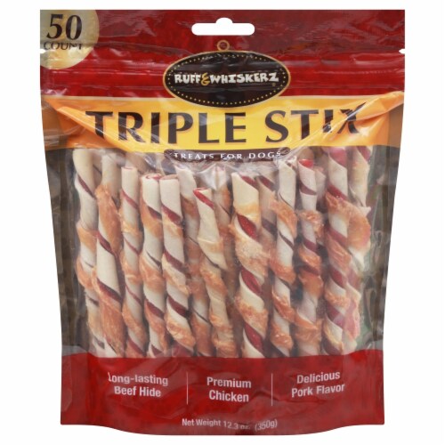 Ruff & Whiskerz Triple Stix Treats for Dogs Perspective: front