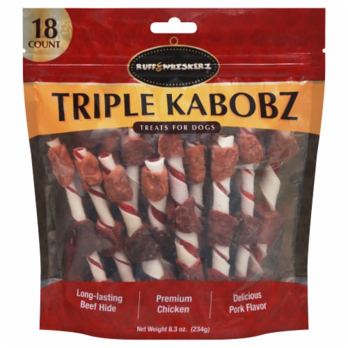 Ruff & Whiskerz Triple Kabobz Dog Treats Perspective: front