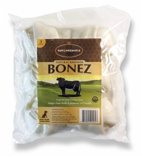 Ruff & Whiskerz Natural Rawhide Bone Perspective: front