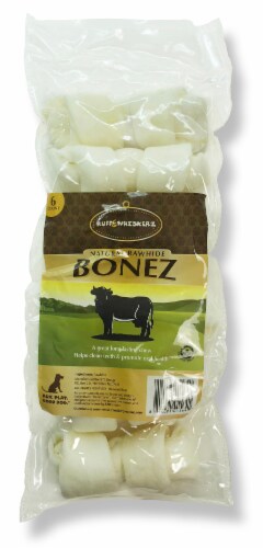 Ruff & Whiskerz Natural Rawhide Bones Perspective: front