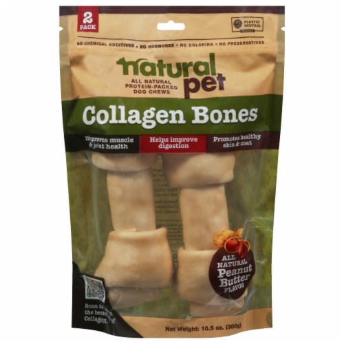 Natural Pet Collagen Bone Treats Perspective: front