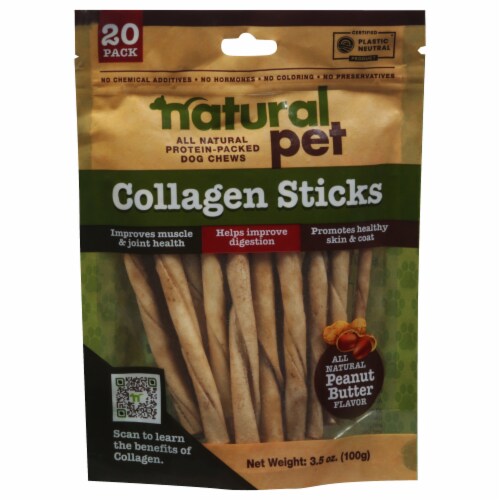 Natural Pet Collagen Dog Chew Sticks Perspective: front