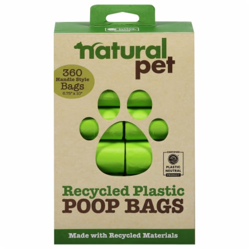 Natural Pet Recycled Plastic Poop Bags 360 Ct Perspective: front