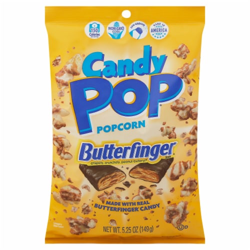 5.25oz Butterfinger Candy Pop Popcorn Perspective: front