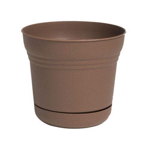 Bloem SP1245 12 in. Saturn Planter, Chocolate Perspective: front