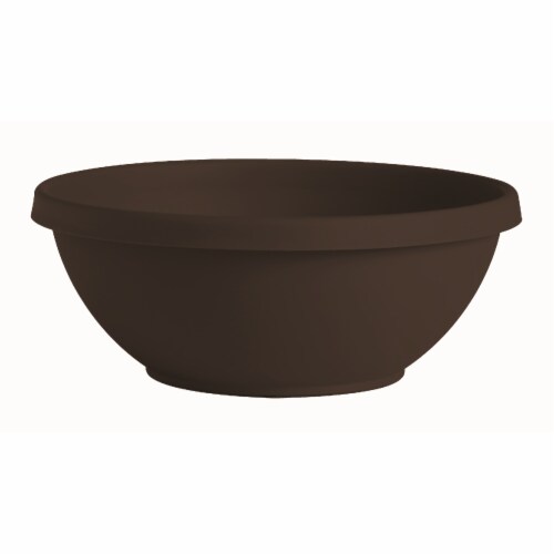 Bloem TB1400 14 in. Terra Plant Bowl Planter, Black Perspective: front
