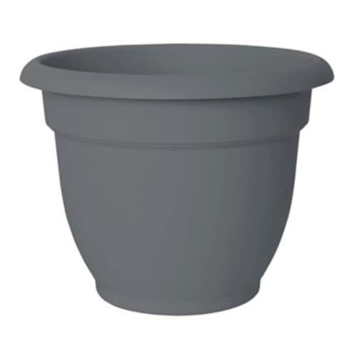Bloem Ariana 6.5 In. H. x 6 In. Dia. Plastic Self Watering Charcoal Planter Perspective: front