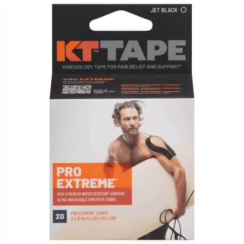 KT Tape Kinesiology, Pro, Jet Black - 20 strips