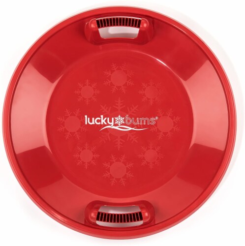 Lucky Bums Circular Saucer Snow Sled for Winter Sledding, 25 Inch Diameter, Red Perspective: front