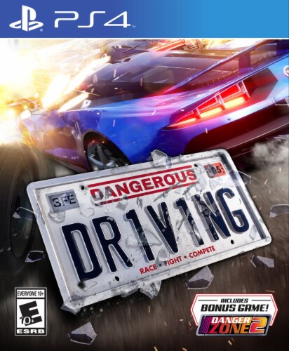 Playstation PS4 Dangerous Driving Video Game Perspective: front