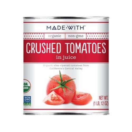 MadeWith 276960 28 oz Crushed Organic Tomato, Pack of 12 Perspective: front