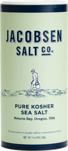 Jacobsen Salt Co. Pure Kosher Sea Salt Perspective: front