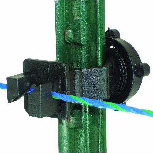 Field Guardian Black T-Post W-Style Polywire Insulator (25-Pack)