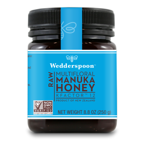 Wedderspoon KFactor 12 Raw Multifloral Manuka Honey Perspective: front