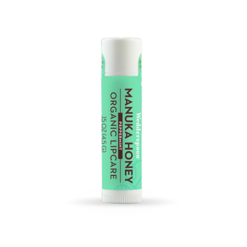 Wedderspoon Organic Peppermint Lip Care Perspective: front