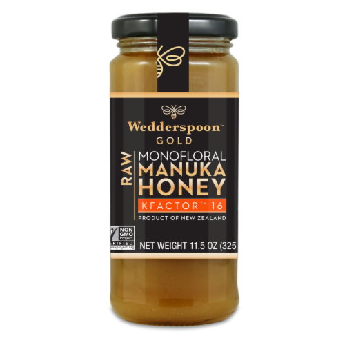 Wedderspoon Gold Raw Monofloral Manuka Honey Perspective: front
