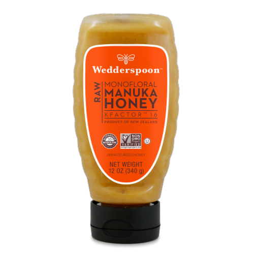 Wedderspoon™ Raw Monofloral Manuka Honey Perspective: front