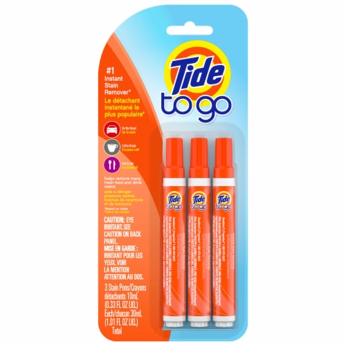Tide To Go Pen with 50% More Stain-Fighting Power and Faster Dry Time, 3 ct Perspective: front