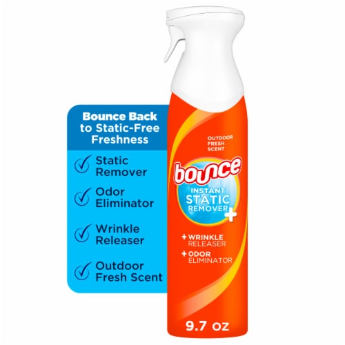Bounce Instant Static Remover Plus Wrinkle Releaser Spray Perspective: front