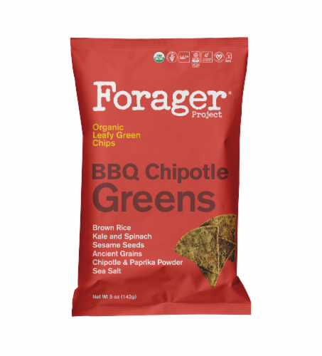 Forager Project Organic BBQ Chipotle Greens Leafy Green Chips Perspective: front