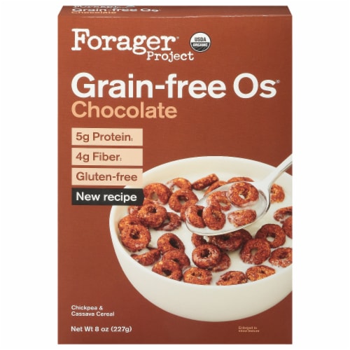 Forager Project® Chocolate Grain-Free Os® Organic Cereal Perspective: front