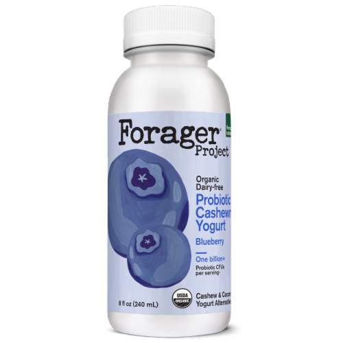 Forager® Project Organic Dairy-Free Blueberry Probiotic Cashewmilk Yogurt Perspective: front