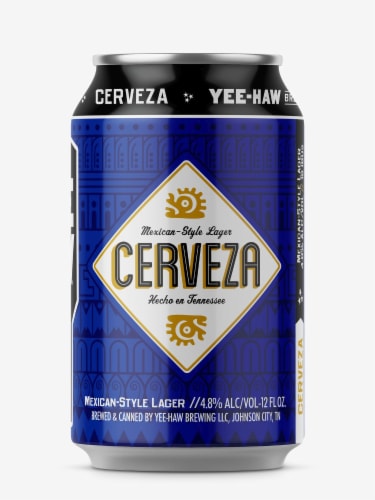 Yee-Haw Brewing Cerveza Mexican-Style Lager Perspective: front