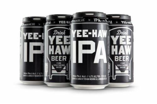 Yee-Haw Brewing Fine Southern Beer Perspective: front