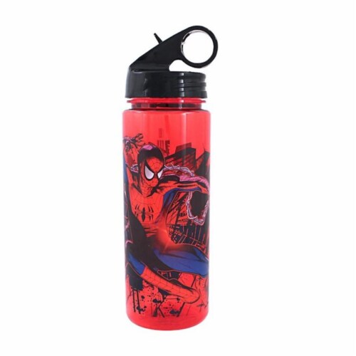Silver Buffalo 230871 600 ml Spiderman Water Bottle, Multi Color Perspective: front