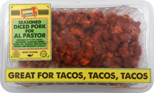 Calle Sabor Seasoned Diced Pork For Al Pastor Perspective: front