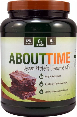 About Time  Vegan Protein Brownie Mix Perspective: front