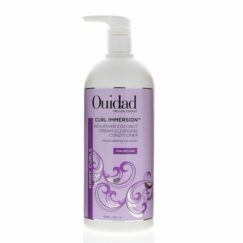 Ouidad Curl Immersion No-Lather Coconut Cream Cleansing Conditioner 33.8oz/1 Liter Perspective: front