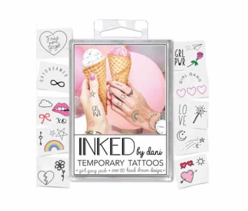 INKED by Dani Girl Gang Temporary Tattoo Pack Perspective: front