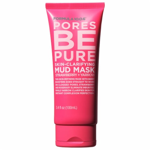 Formula 10.0.6 Pores Be Pure Strawberry & Yarrow Skin-Clarifying Mud Mask Perspective: front