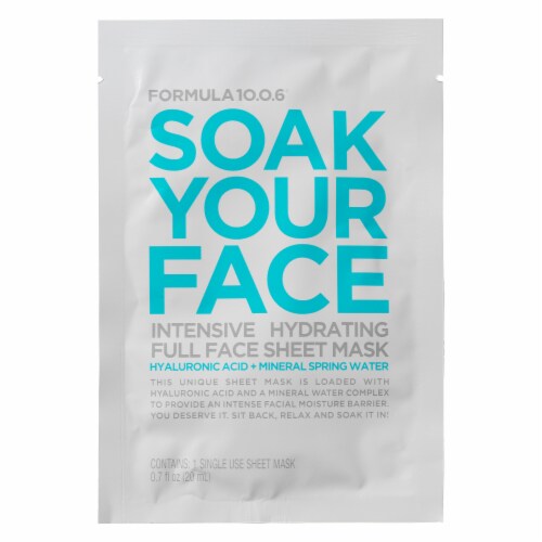 Formula 10.0.6® Intensive Hydrating Full Face Sheet Mask Perspective: front