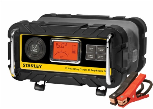 Stanley® 15-Amp Battery Charger with 40-Amp Engine Starter Perspective: front
