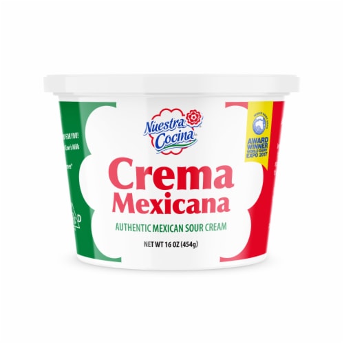 Nuestra Cocina Crema Mexicana Authentic Mexican Sour Cream Perspective: front