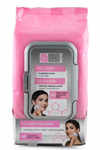 Spascriptions® Collagen Makeup Cleansing Wipes Perspective: front