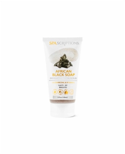 Spascriptions® African Black Soap Exfoliating Facial Scrub Perspective: front