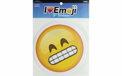 Everything Emoji Grimmace/Smirk Stickers - 5" Perspective: front