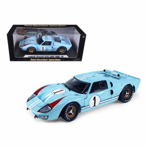 Shelby Collectibles SC411 1966 Ford GT-40 MK 2 Blue No.1 1-18