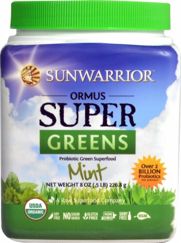 Sunwarrior  Ormus Super Greens Organic   Mint Perspective: front