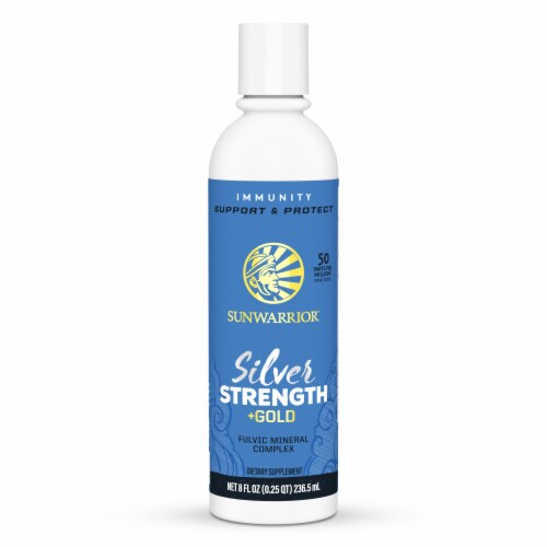 Sunwarrior Silver Strength + Gold Fulvic Mineral Complex Dietary Supplement Perspective: front