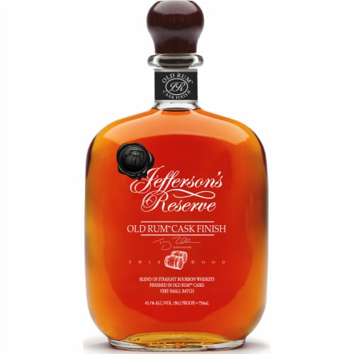 Jefferson's Reserve Old Rum Cask Finish Straight Bourbon Perspective: front